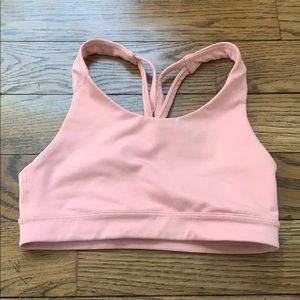 Pink sports bra